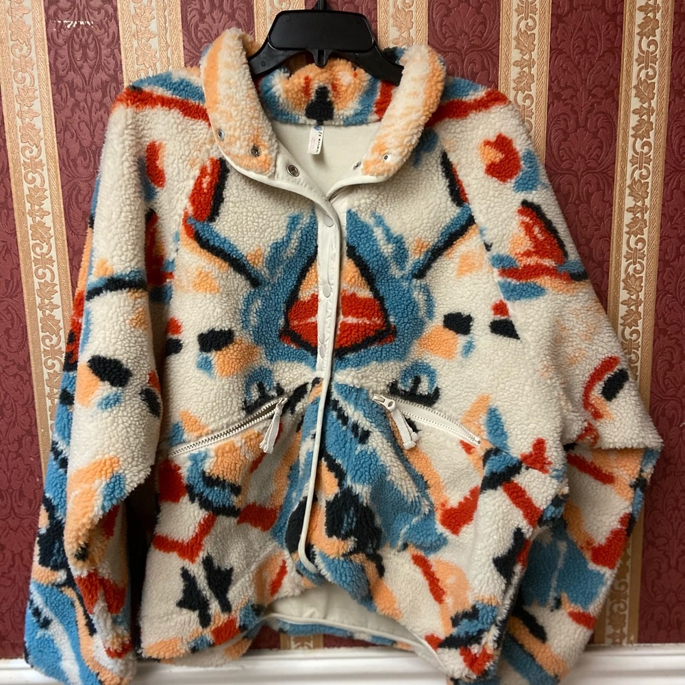 🌸FREE PEOPLE HIT the slopes  Printed Fleece Jacket🌸 - Picture 5 of 10